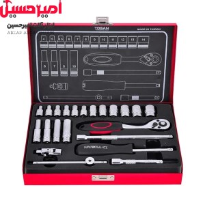 جعبه بکس 22 پارچه کوتاه و بلند درایو 1/4 توسن