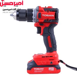 دریل پیچگوشتی شارژی چکشی براشلس 20 ولت 2 آمپر توسن 9620BHS