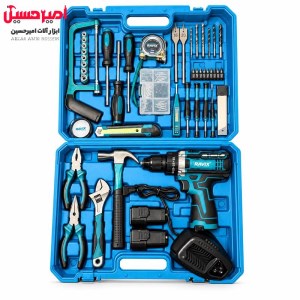 کیت دریل شارژی 100 پارچه راویکس